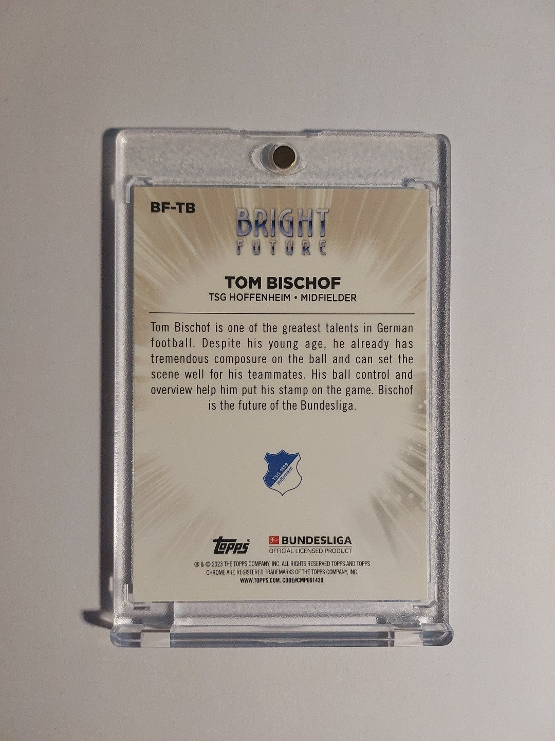 Topps Bundesliga 2022-23 Tom Bischof Hoffmann Parallel Refractor Rookie Rare Hit – Bild 2