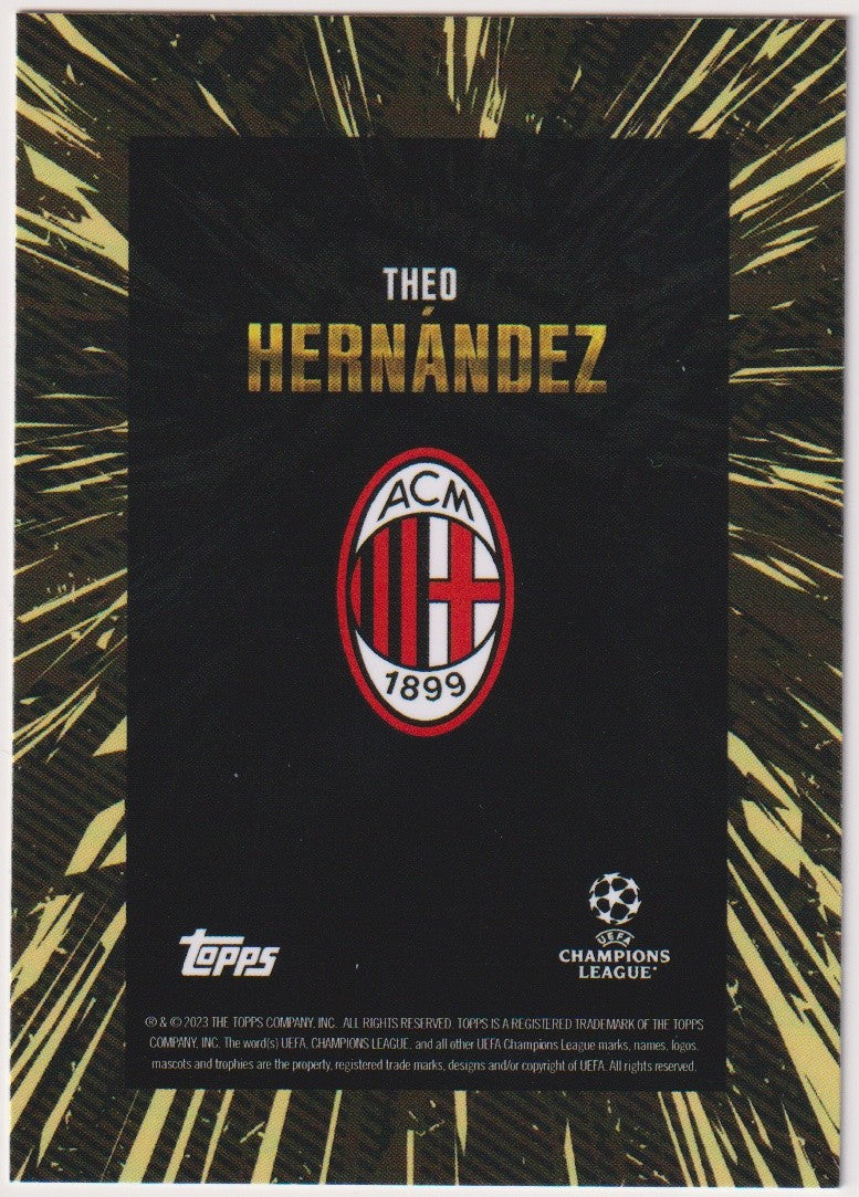 Topps Champions League Theo Hernández AC Milan Parallel Rare – Bild 2
