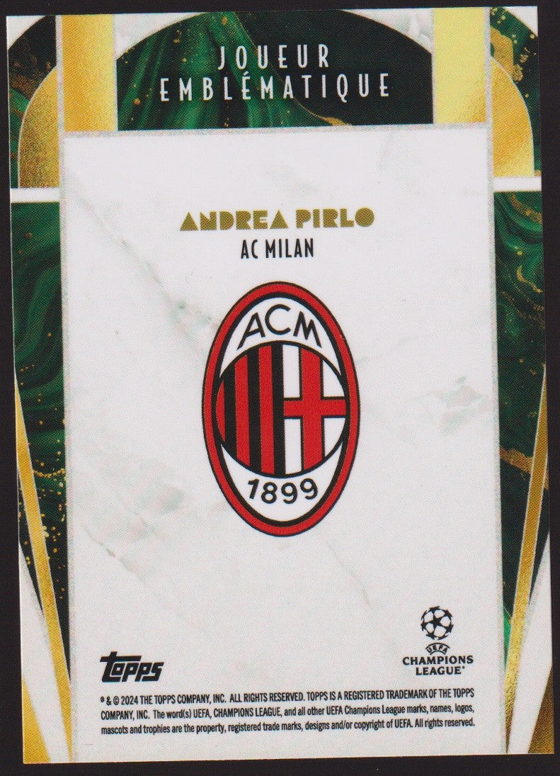 Topps Deco 2023-24 Andrea Pirlo AC Milan Champions League Parallel Rare – Bild 2