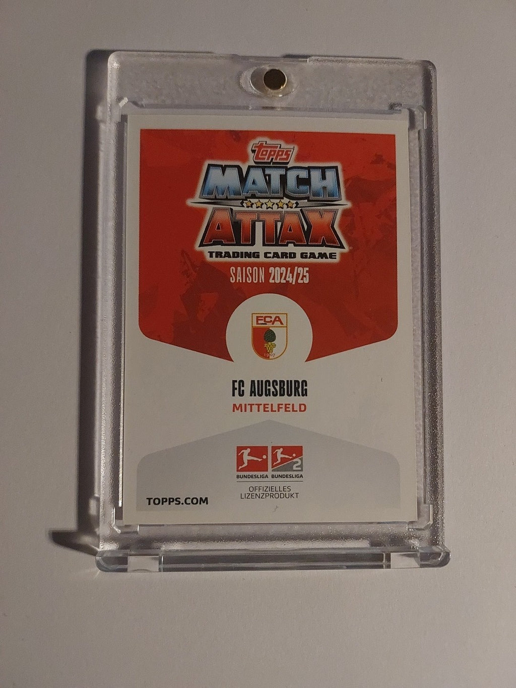Topps Bundesliga 2024-25 Fredrik Jensen FC Augsburg (On Card Auto) – Bild 2