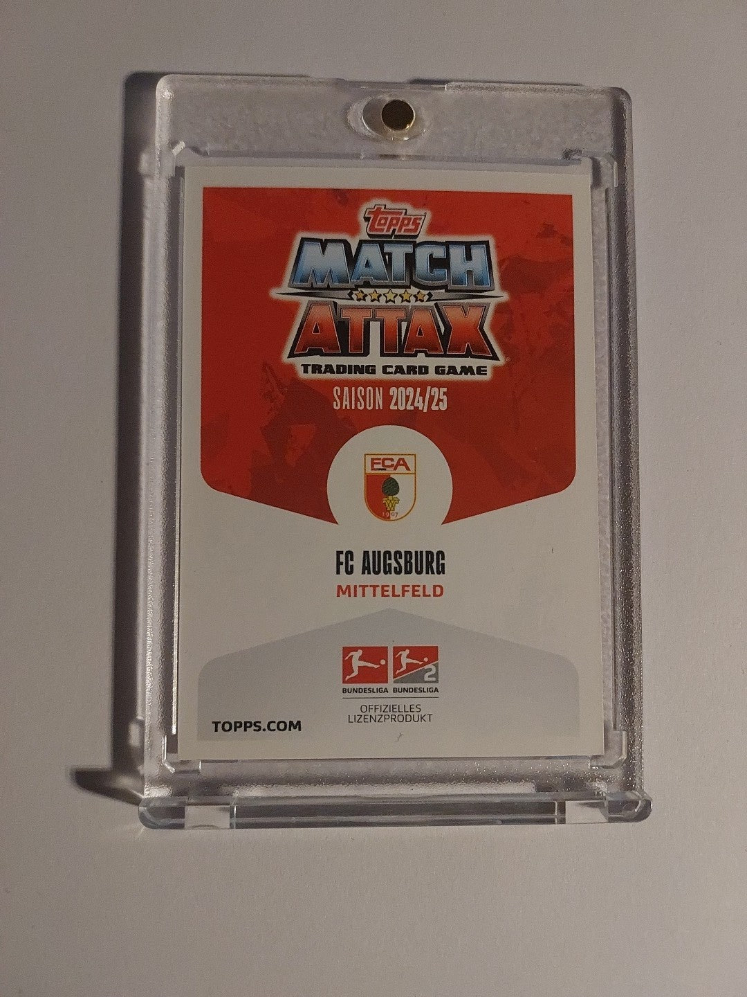 Topps Bundesliga 2024-25 Fredrik Jensen FC Augsburg (On Card Auto) – Bild 2