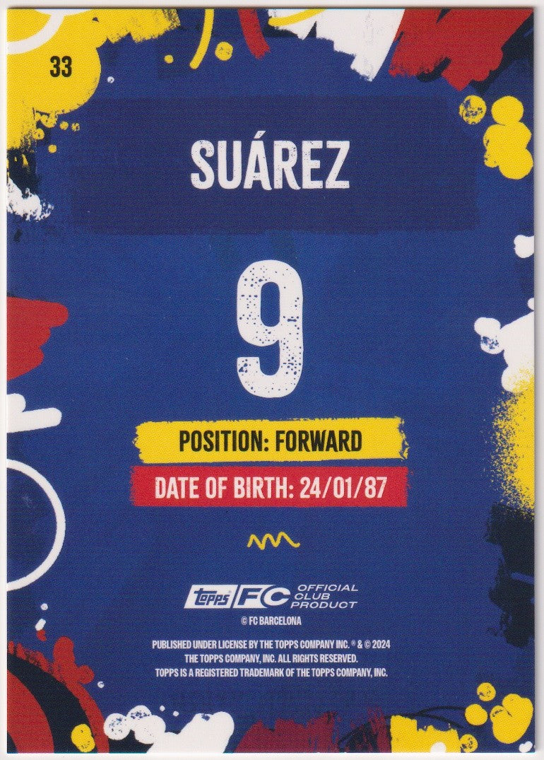 Topps Stadium Club Chrome 2024-25 Luis Suarez Barcelona Parallel 136/250 Rare – Bild 2