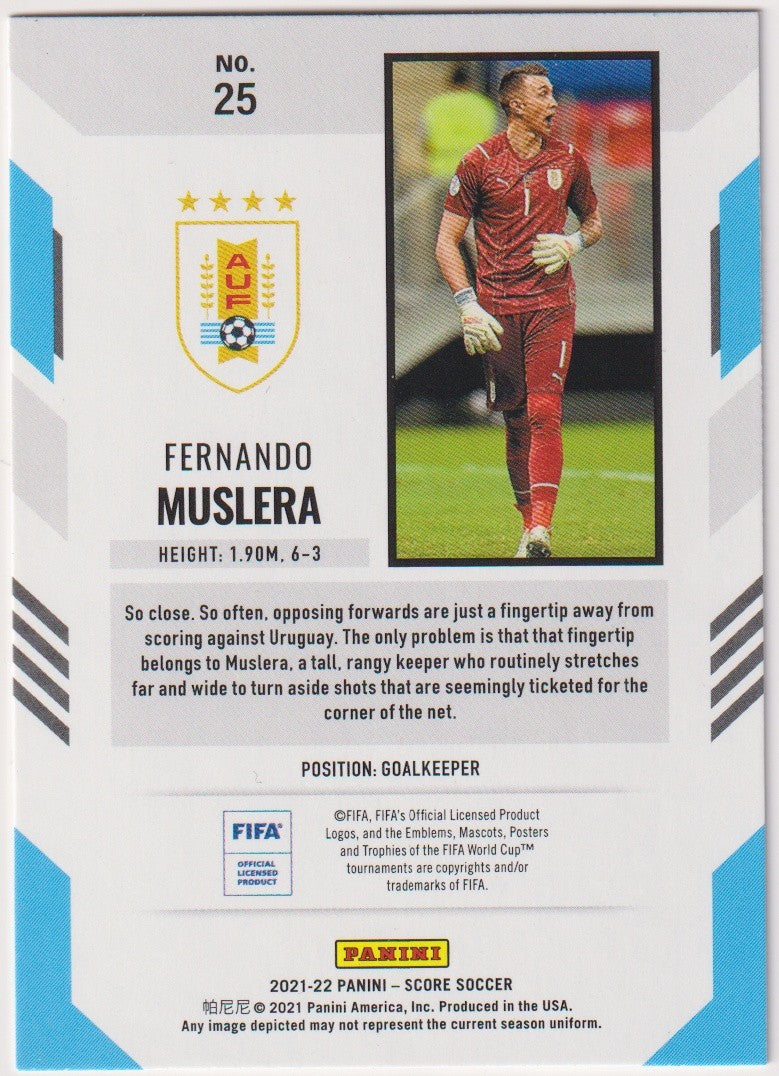 Panini 2021-22 Panini - Score Soccer 2021-22 Fernando Muslera Uruguay Parallel – Bild 2