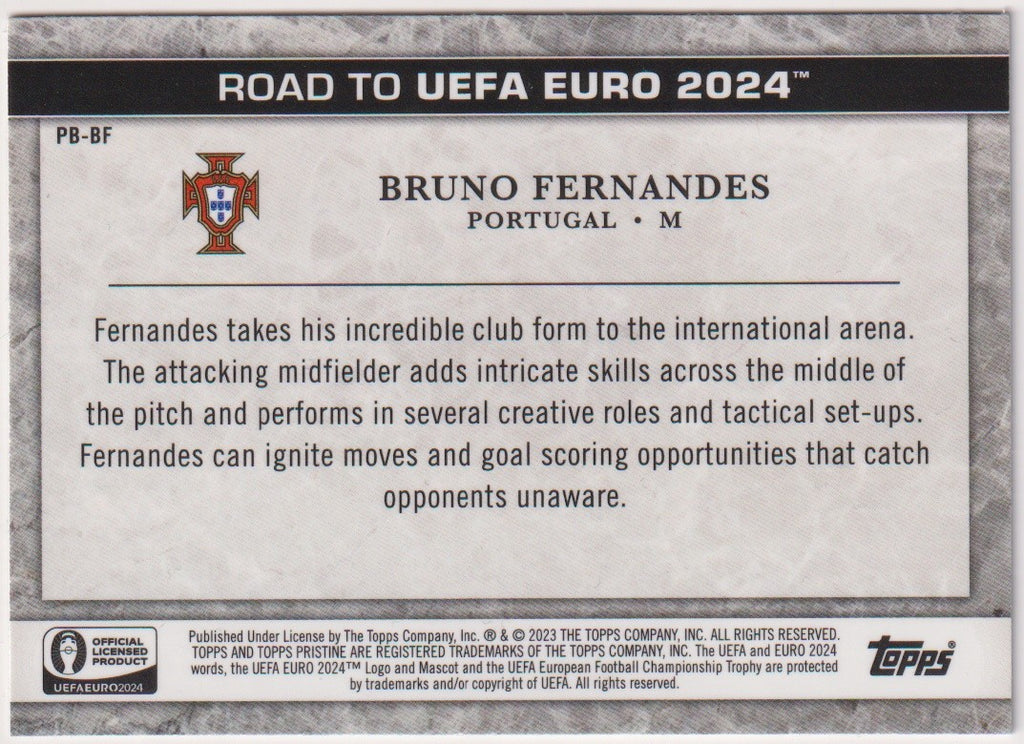 Topps Pristine Borders 2023-24 Bruno Fernandes Portugal Road to UEFA Euro 2024 – Bild 2