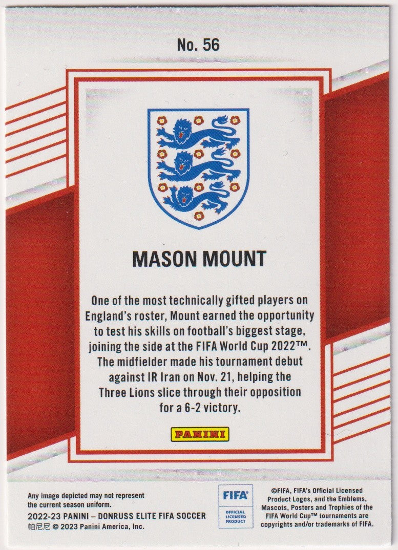 Panini Donruss Elite FIFA Soccer 2022-23 Mason Mount England Parallel Rare 56 – Bild 2