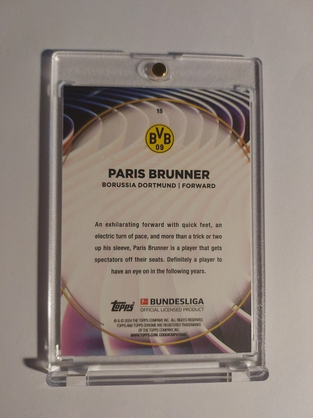 Topps 60 Jahre Bundesliga 2023-24 Paris Brunner Borussia Dortmund Parallel – Bild 2