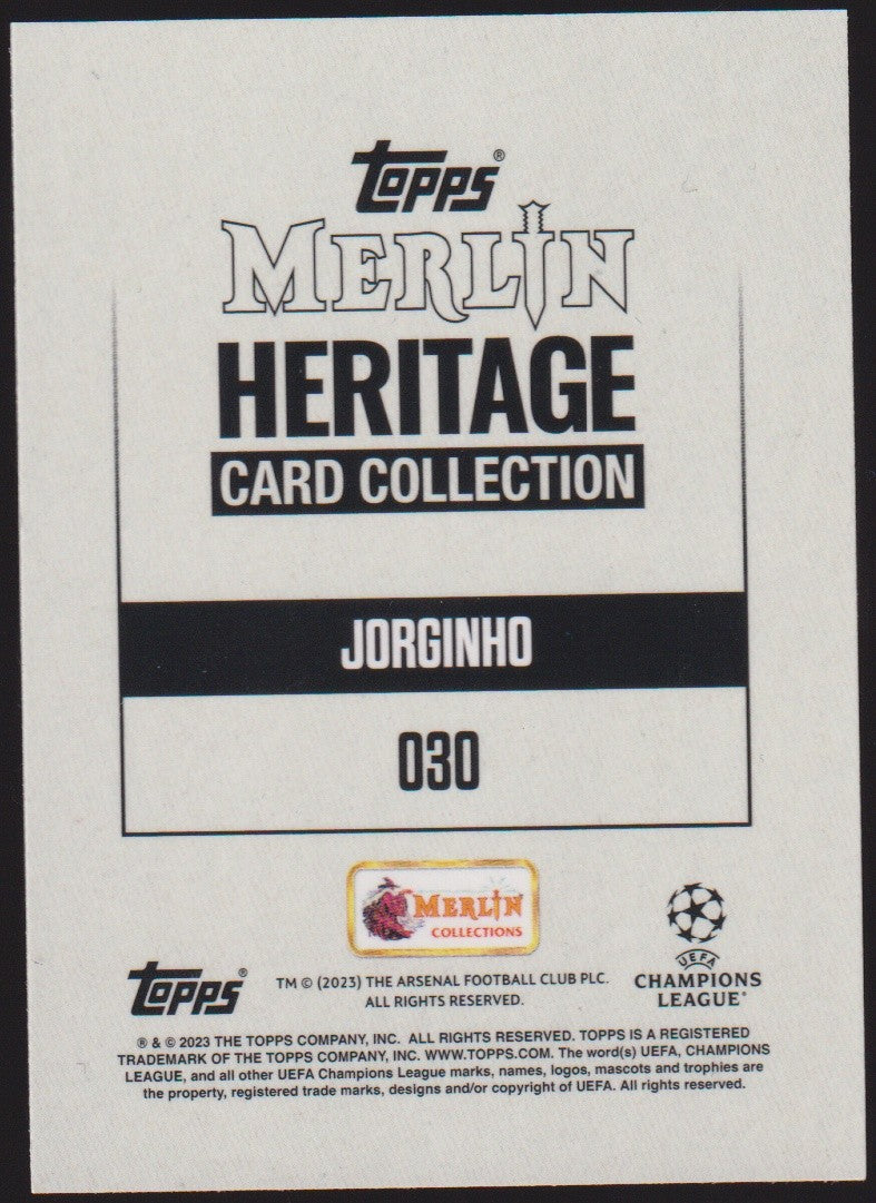 Topps Merlin Heritage Card Collection Jorginho Arsenal Parallel Rare Nr. 030 – Bild 2