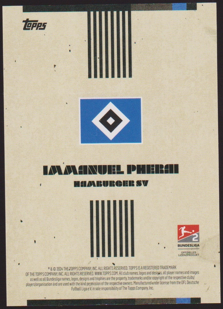 Topps Super Celebration Immanuel Pherai Hamburger SV Bundesliga Parallel – Bild 2