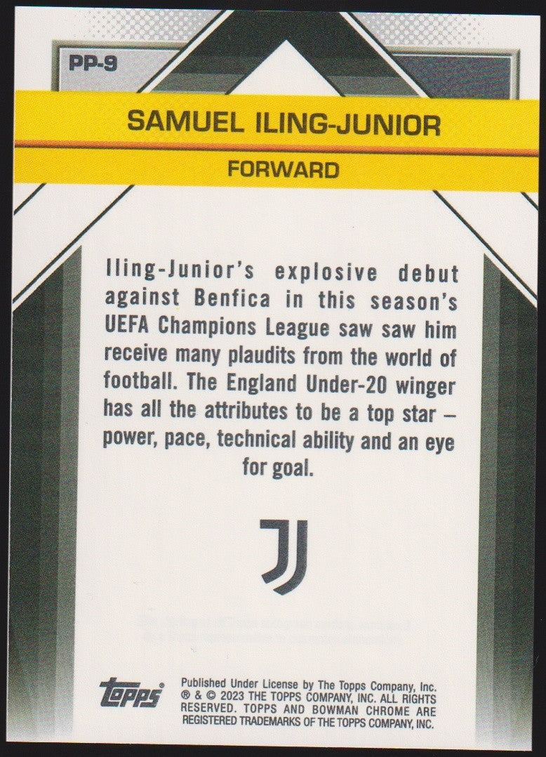 Topps Chrome 2023-24 Samuel Iling-Junior Rookie Juventus Parallel Nr. PP-9 – Bild 2