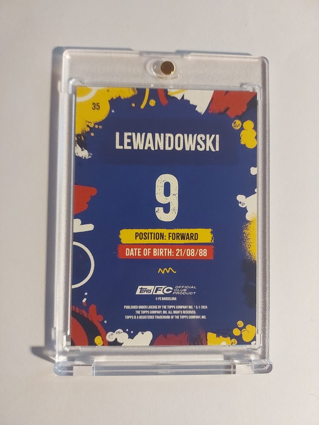 Topps Barcelona Team Set 2024-25 Robert Lewandowski Limited Edition Parallel – Bild 2
