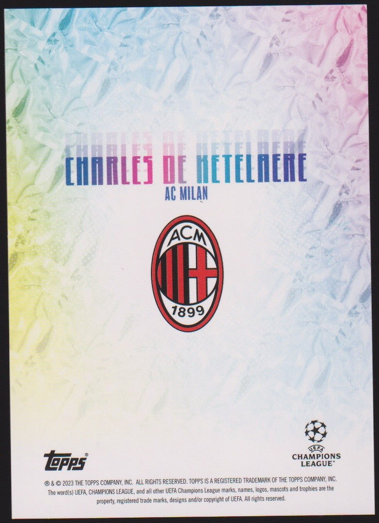 Topps Champions League Charles de Ketelaere AC Milan Standard Parallel Rare – Bild 2