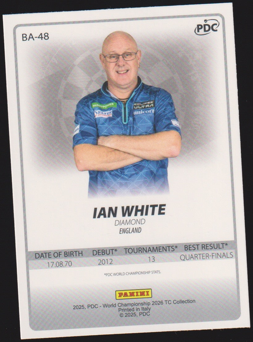Panini PDC World Championship 2026 IAN WHITE "DIAMOND" Refractor Parallel – Bild 2