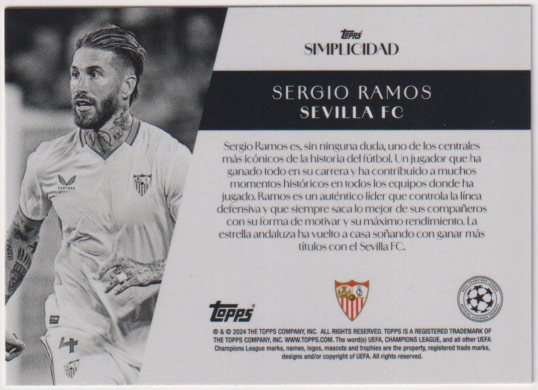 Topps Champions League 2024-25 Sergio Ramos Sevilla FC Parallel Rare – Bild 2