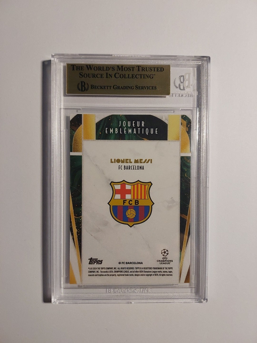 Topps UCC Deco 2024-25 Lionel Messi Barcelona Parallel BGS 10 PSA POP 1 Rare Hit – Bild 2