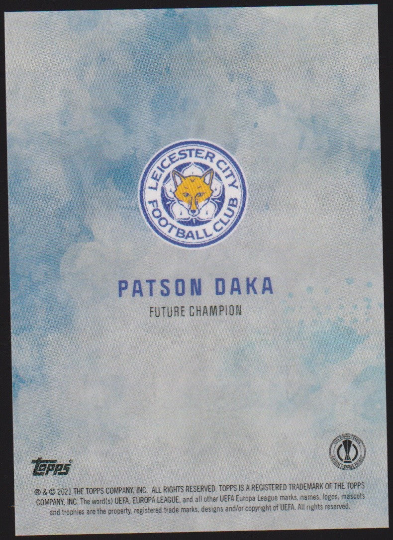 Topps 2020-21 Patson Daka Leicester City Football Club Future Champions Parallel – Bild 2
