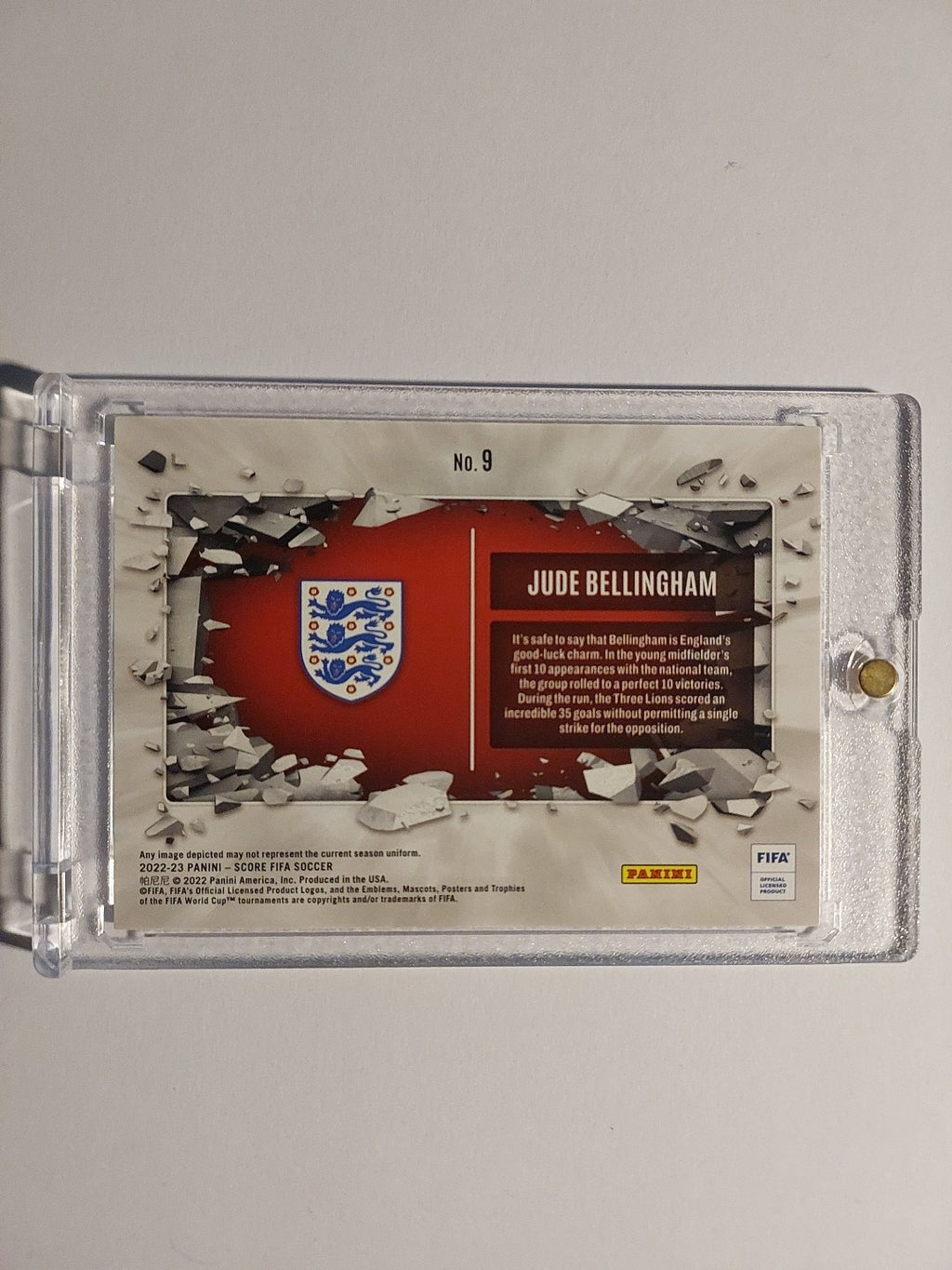 Panini Score 2022-23 Jude Bellingham England Breakthrough Parallel Insert Rare – Bild 2