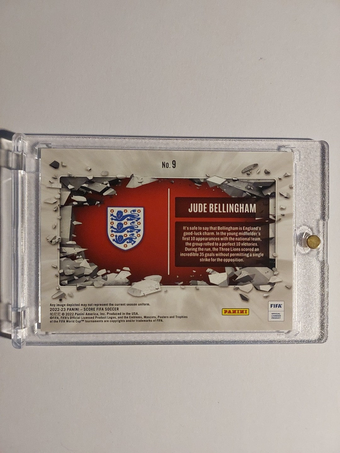 Panini Score 2022-23 Jude Bellingham England Breakthrough Parallel Insert Rare – Bild 2