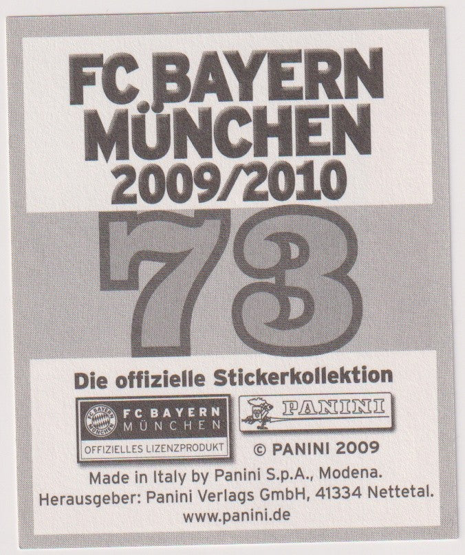 Panini Die offizielle Stickerkollektion 2009-10 Bastian Schweinsteiger FC – Bild 2