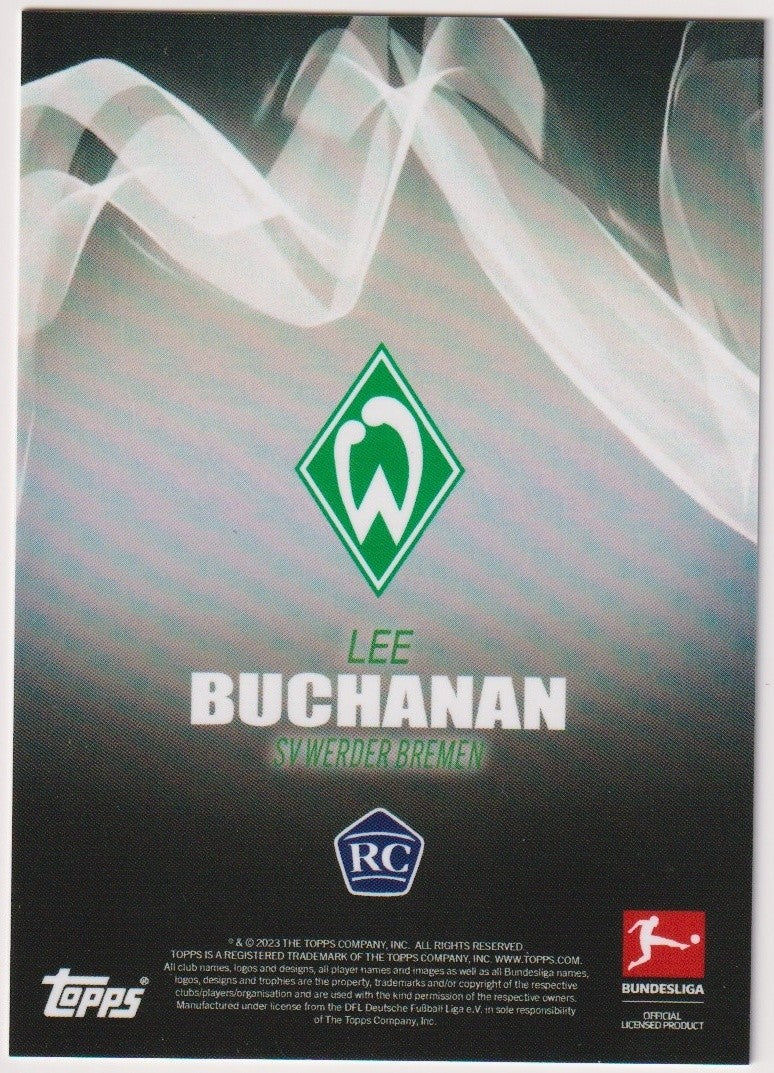 Topps Bundesliga 2022-23 Lee Buchanan SV Werder Bremen Parallel Rare Rookie – Bild 2