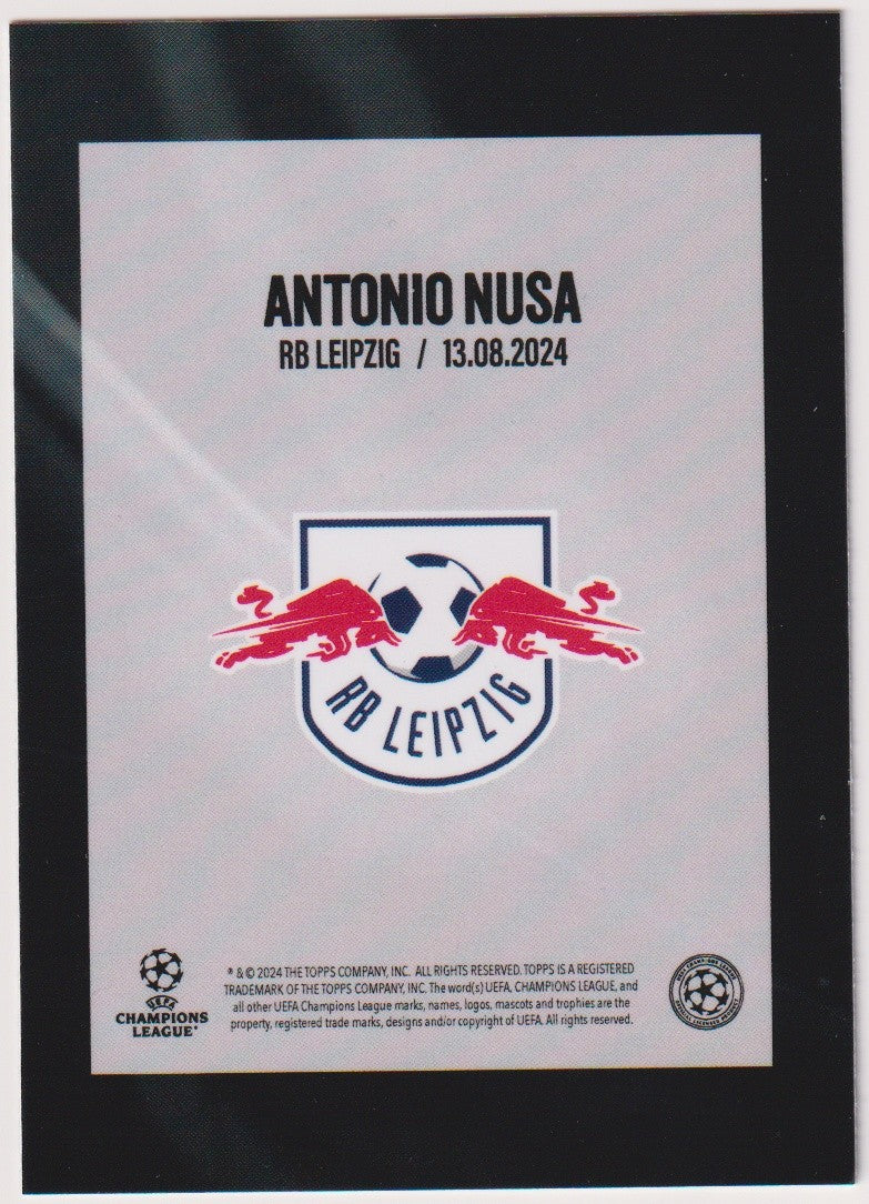 Topps Here We Go UCC Summer Signings 2024-25 Antonio Nusa RB Leipzig Parallel – Bild 2