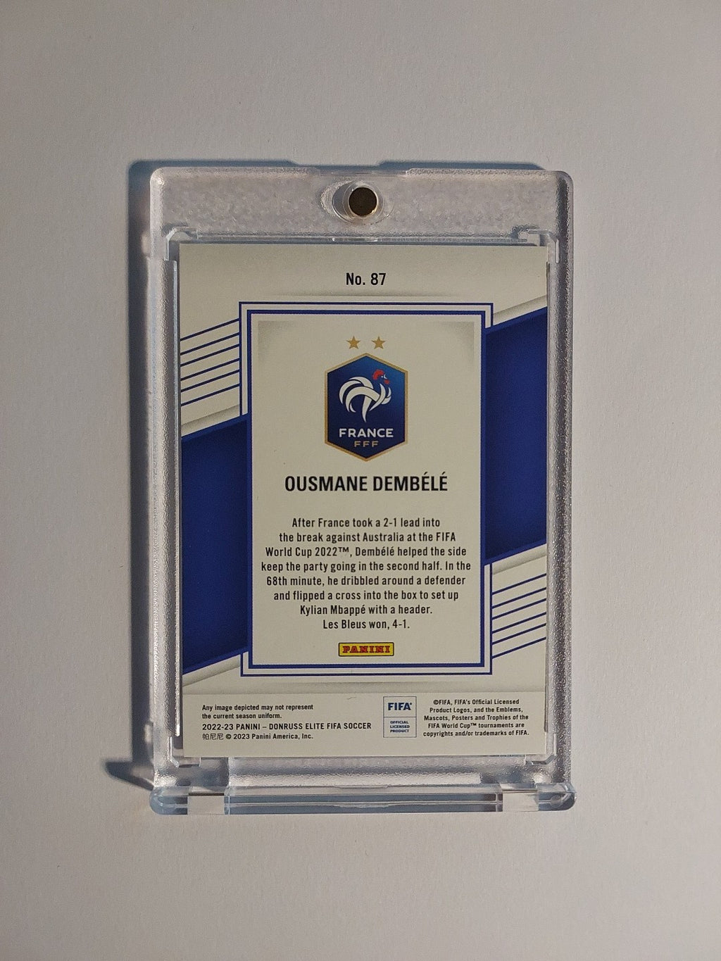 Panini Elite 2022-23 Ousmane Dembele Frankreich Parallel Refractor Insert Ultra – Bild 2