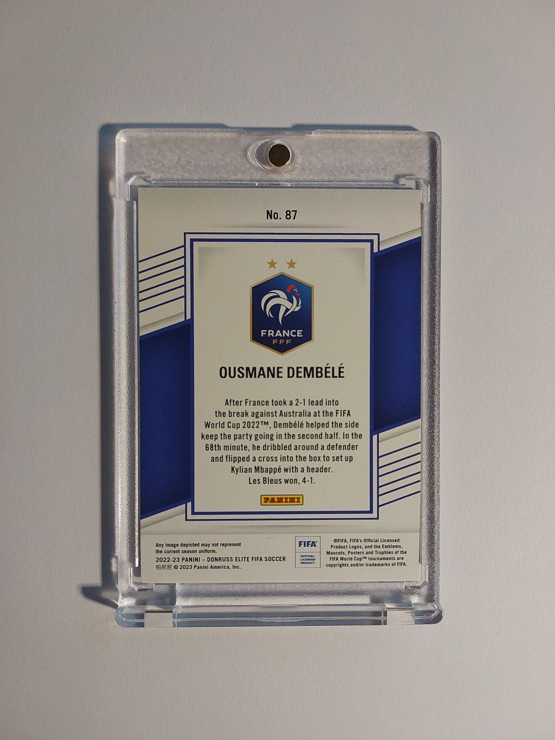 Panini Elite 2022-23 Ousmane Dembele Frankreich Parallel Refractor Insert Ultra – Bild 2