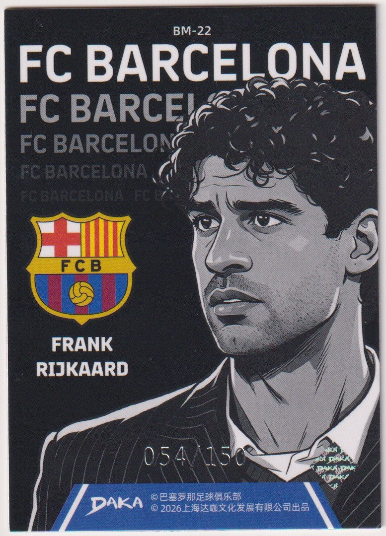 Daka BM-22 2025-26 Frank Rijkaard Barcelona Parallel 54/150 Case Hit Barca Manga – Bild 2