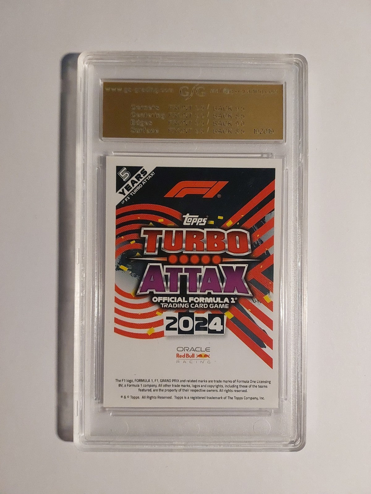 Topps Turbo 2024 Max Verstappen Red Bull Racing F1 GSG 9 = PSA Winners Circle – Bild 2