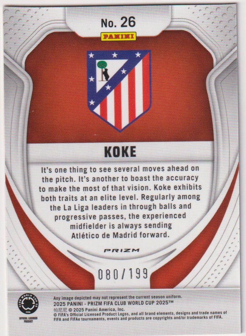 Panini Prizm 2025-26 Koke Atlético de Madrid FIFA Club World Cup 2025™ – Bild 2