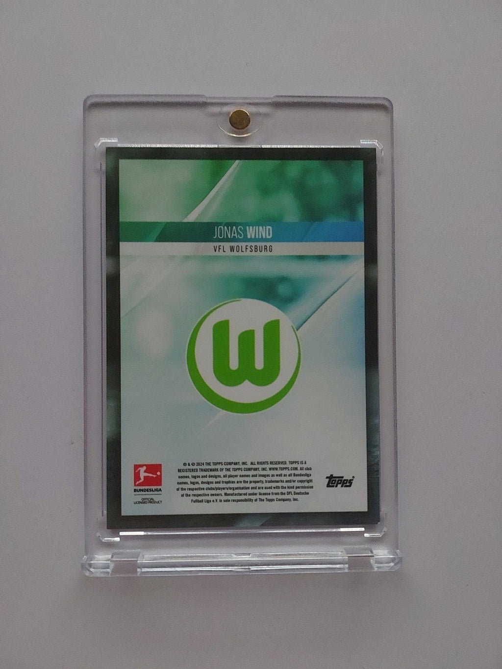 Topps Bundesliga 2023-24 Jonas Wind Vfl Wolfsburg (Parallel: 33/49 + Auto) – Bild 2