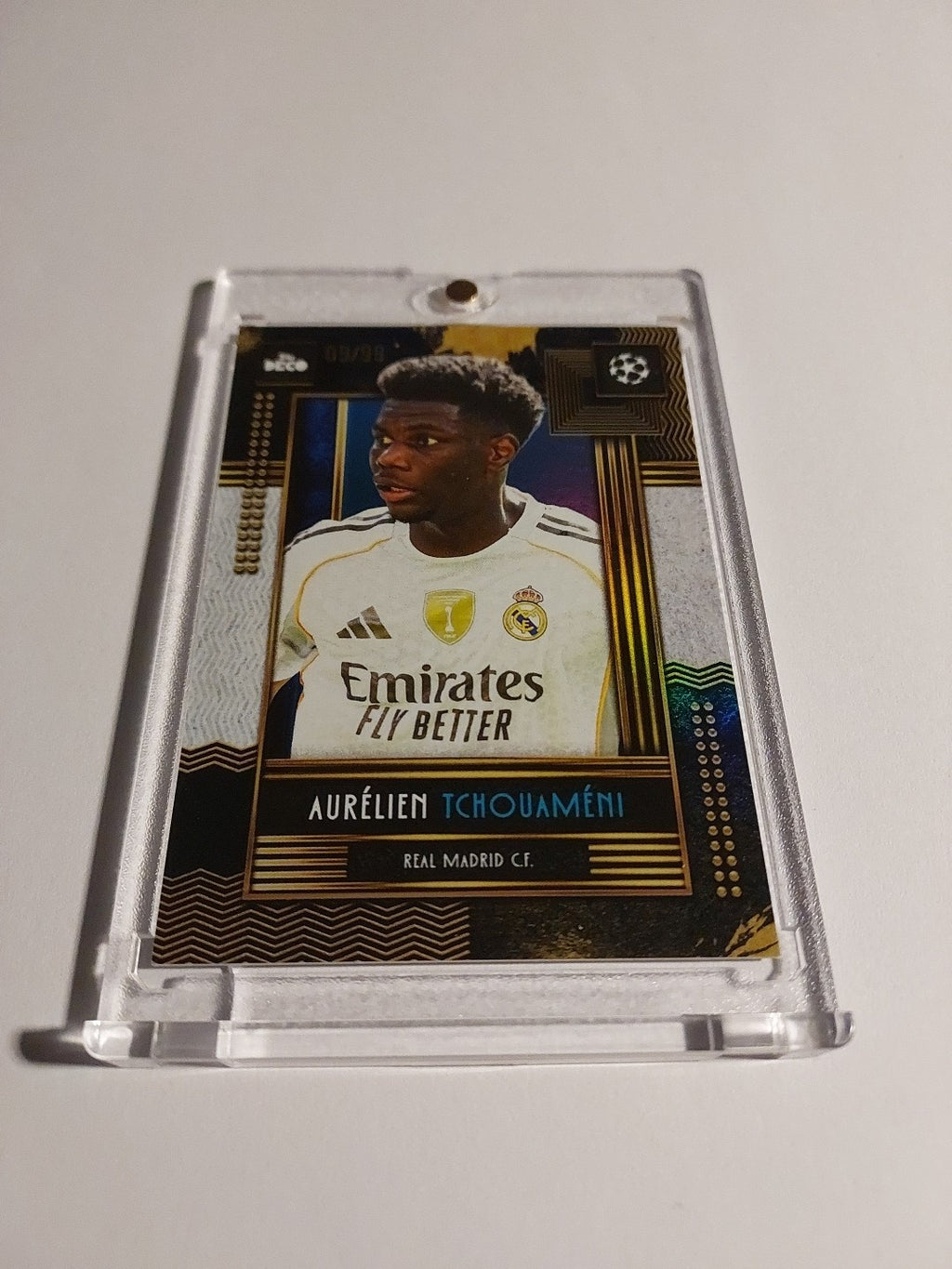 Topps UCC Deco 2025-26 Aurelien Tchouameni Real Madrid Parallel 9/99 Refractor – Bild 2