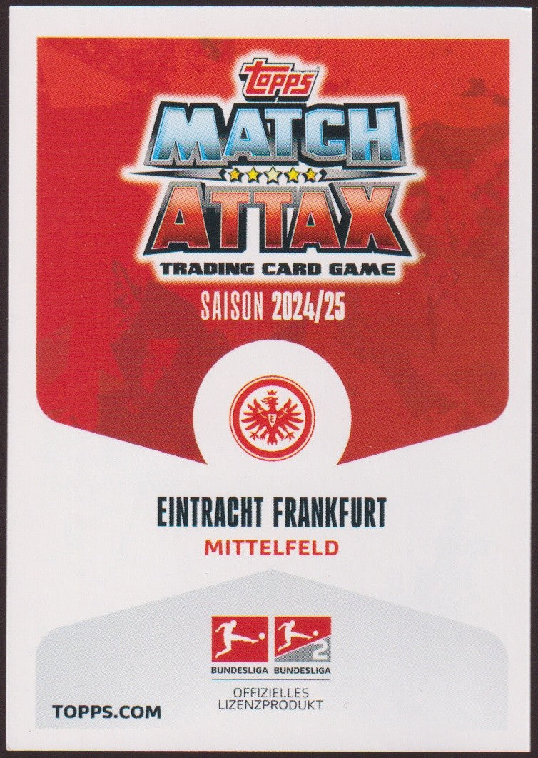Topps Match Attax 2024-25 Mario Götze Eintracht Frankfurt Bundesliga Parallel – Bild 2