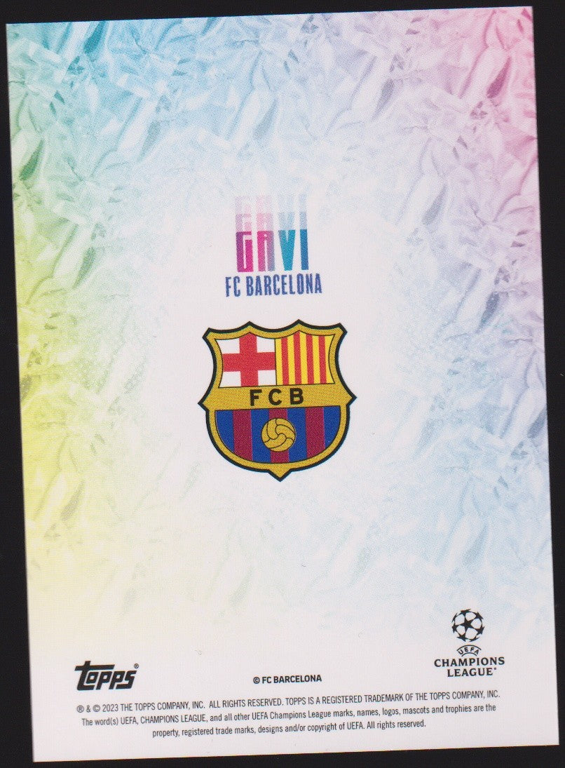 Topps Champions League 2022-23 Gavi FC Barcelona Parallel Rare – Bild 2