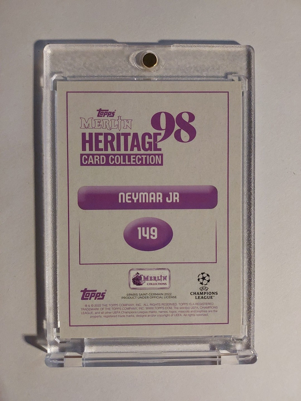 Topps Merlin 2021-22 Neymar Jr Paris Saint-Germain Parallel Insert Ultra Rare – Bild 2