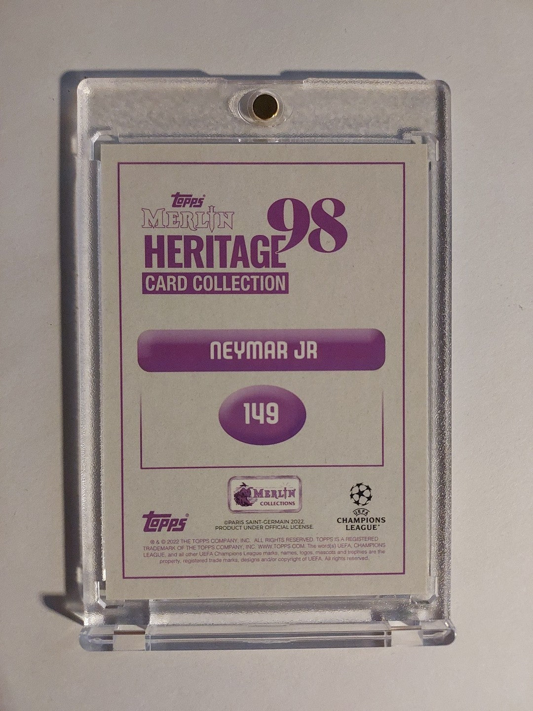 Topps Merlin 2021-22 Neymar Jr Paris Saint-Germain Parallel Insert Ultra Rare – Bild 2