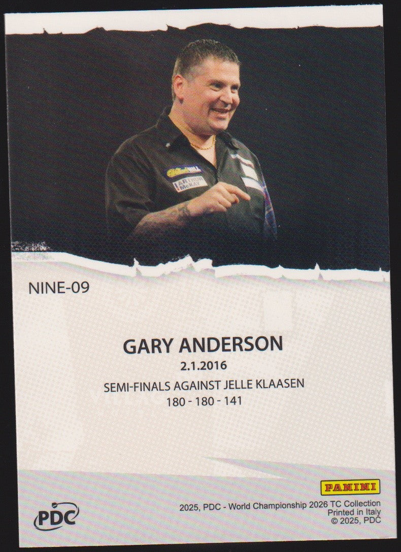 Panini PDC World Championship 2026 Gary Anderson "The Beast" Refractor Parallel – Bild 2