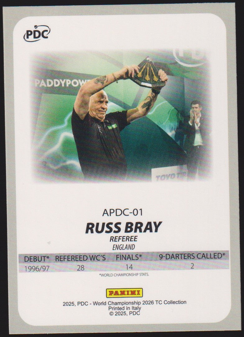 Panini PDC - World Championship 2026 Russ Bray Refractor Parallel – Bild 2