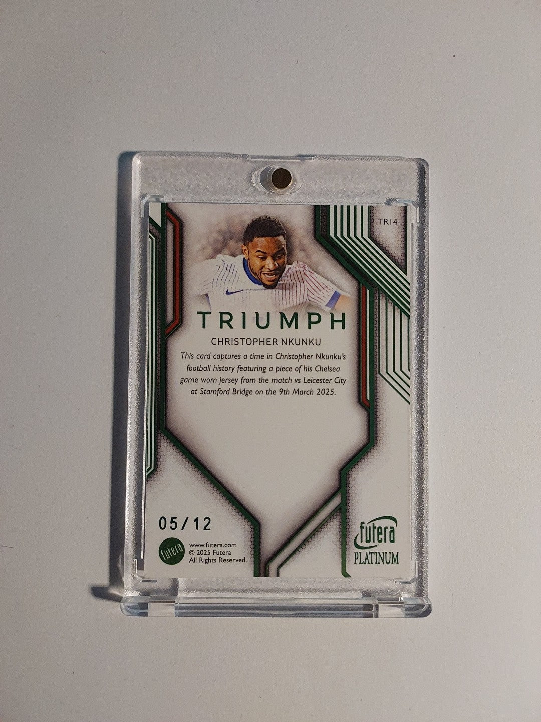 Futera Platinum 2025 Christopher Nkunku Frankreich Patch Relic Parallel 5/12 Hit – Bild 2
