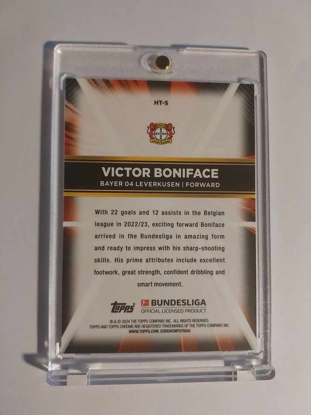 Topps 60 Jahre Bundesliga 2023-24 Victor Boniface Bayer Leverkusen Parallel – Bild 2