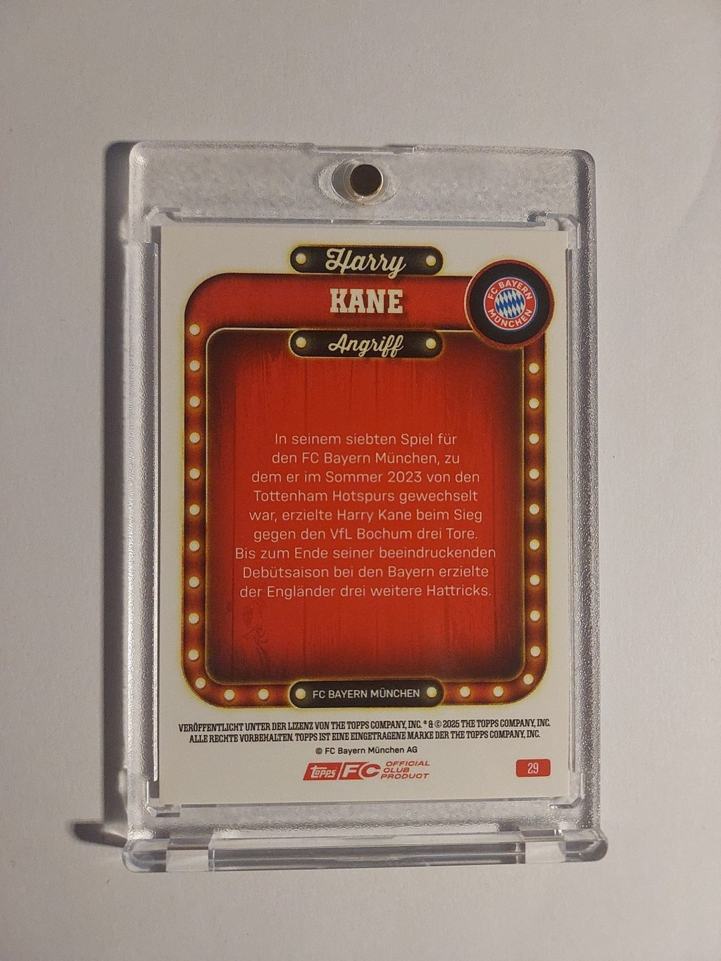 Topps Bayern Tin Collector 2025-26 Harry Kane Parallel 31/50 Ultra Rare Hit – Bild 2