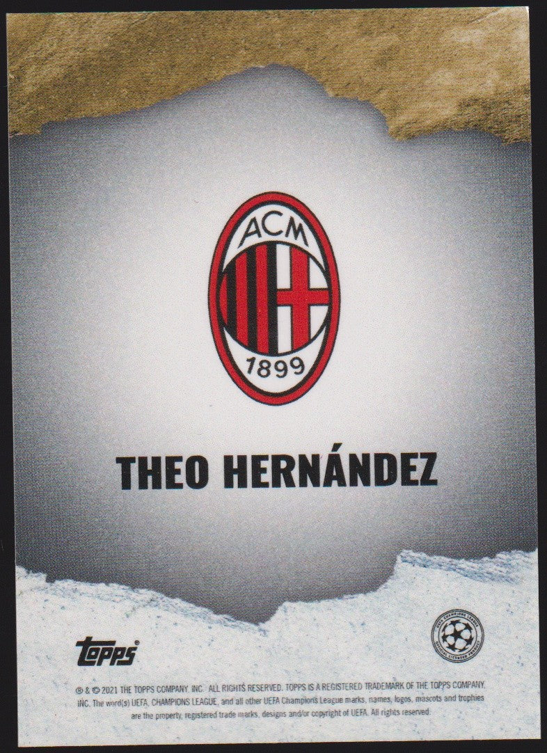 Topps Gold 2020-21 Theo Hernández AC Milan Parallel Rare – Bild 2