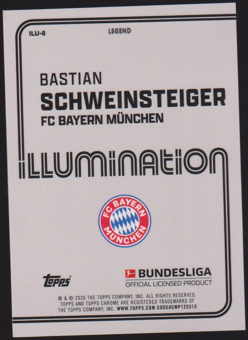Topps Chrome 2025-26 Bastian Schweinsteiger FC Bayern München Parallel Rare – Bild 2