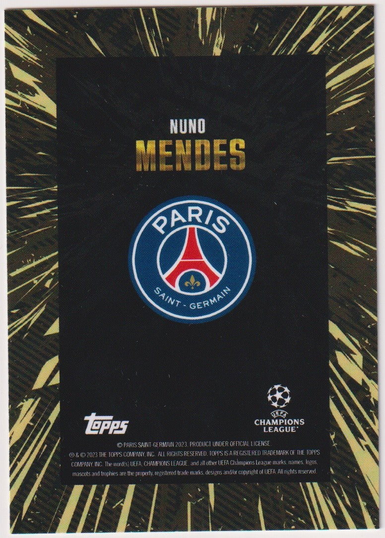 Topps X WHIP 2022-23 Nuno Mendes Paris Saint-Germain Parallel Rare – Bild 2
