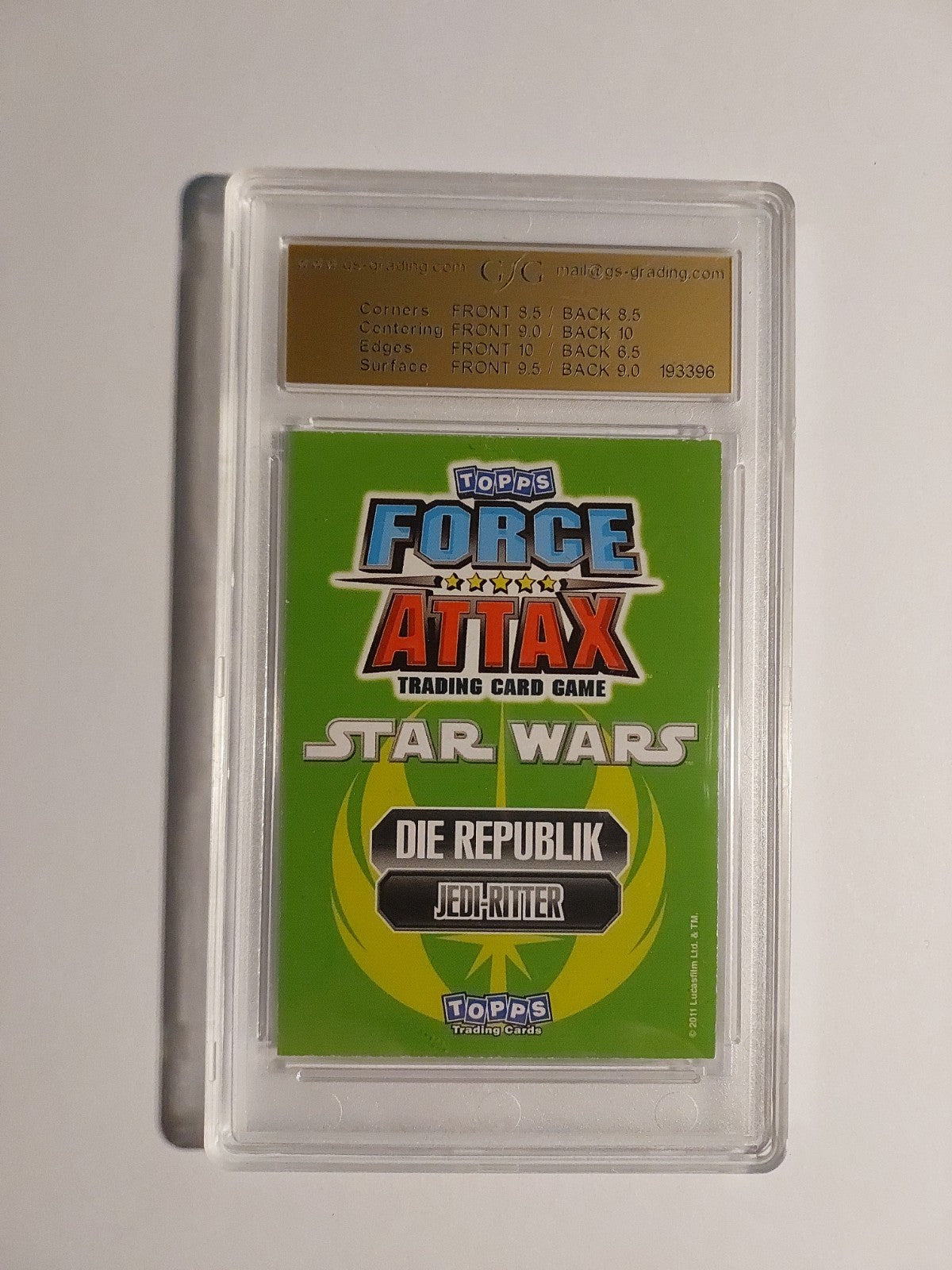 Topps Force Attax 2011 Aayla Secura Jedi Ritter Republik GSG 8.0 = PSA Parallel – Bild 2
