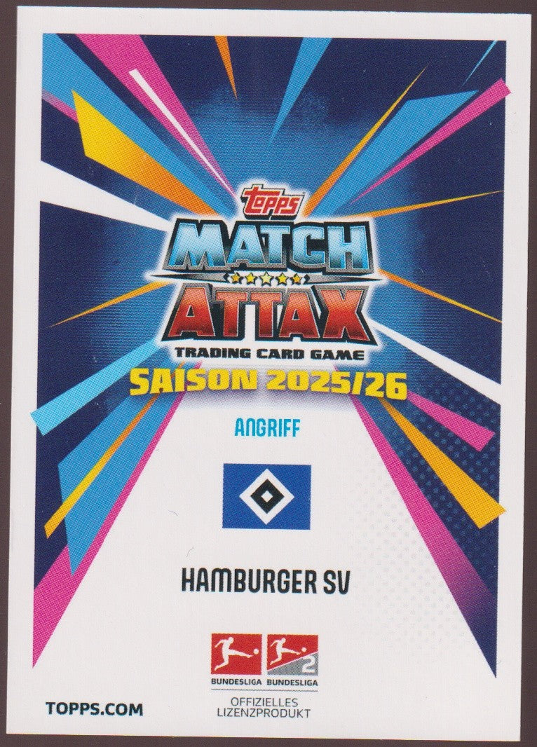 Topps Match Attax 2025-26 Emir Sahiti Hamburger SV Saison 2025/26 Parallel Rare – Bild 2