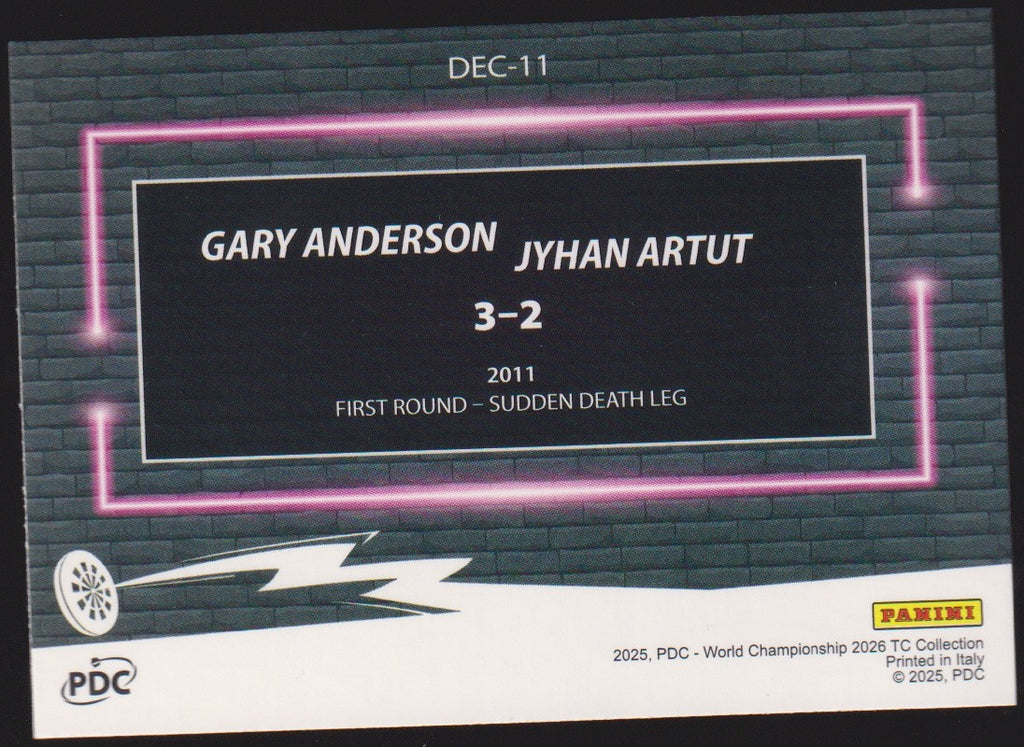 Panini PDC World Championship Gary Anderson & Jyhan Artut Refractor Parallel – Bild 2