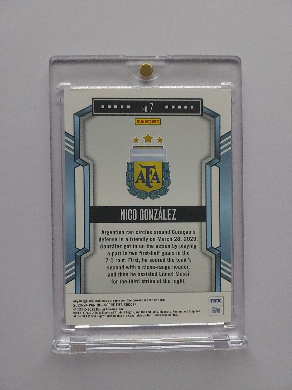 Panini Fifa Score 2023/24 Nico Gonzales Argentinien Limited Edition Parallel – Bild 2
