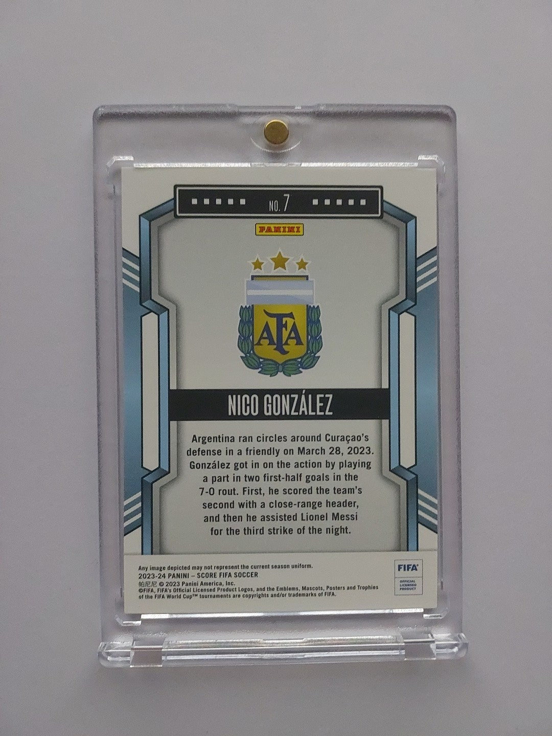 Panini Fifa Score 2023/24 Nico Gonzales Argentinien Limited Edition Parallel – Bild 2