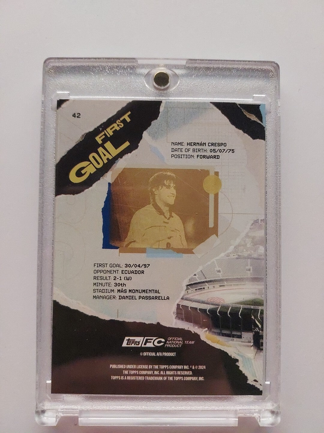 Topps Argentinien Team Set Hernan Crespo 2024-25  (Limited Edition) – Bild 2