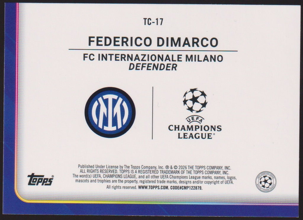 Topps Champions 2025-26 Federico Dimarco FC Internazionale Milano Parallel – Bild 2